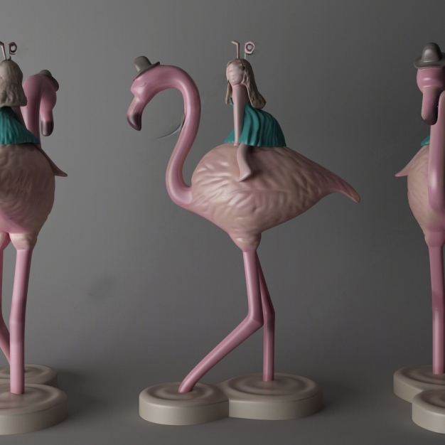 北欧火烈鸟摆件3D模型